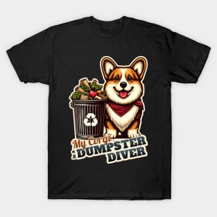 Corgi Dumpster diver T-Shirt